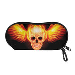 Flaming Skull With Fire Wings Print Glasses Case