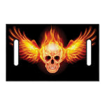 Flaming Skull With Fire Wings Print Golf Cart Seat Cover