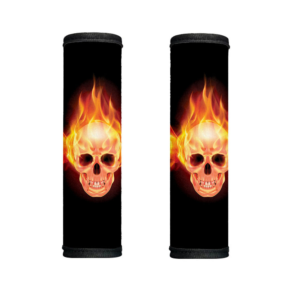 Flaming Skull With Fire Wings Print Handle Covers