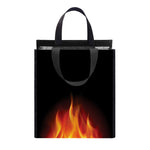 Flaming Skull With Fire Wings Print Insulated Lunch Tote