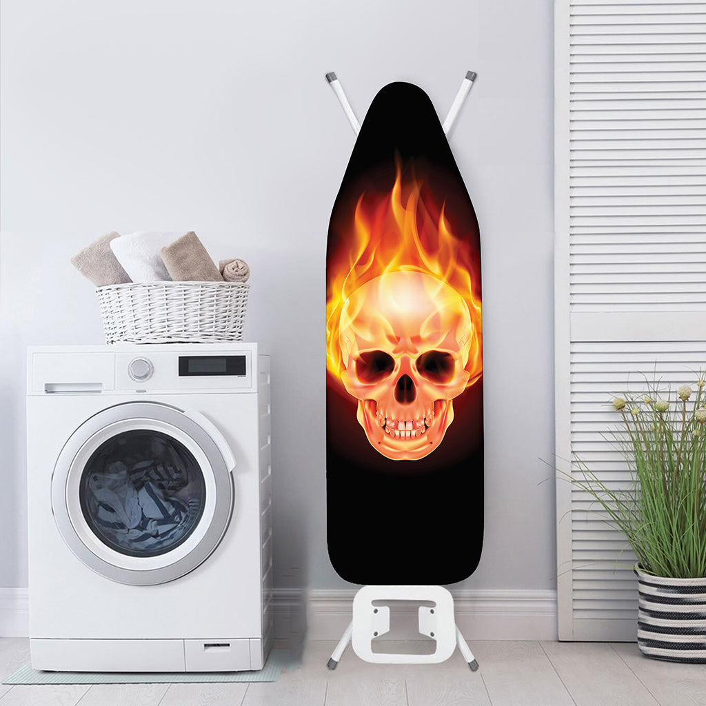 Flaming Skull With Fire Wings Print Ironing Board Cover