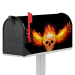 Flaming Skull With Fire Wings Print Mailbox Cover