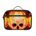 Flaming Skull With Fire Wings Print Portable Lunch Bag