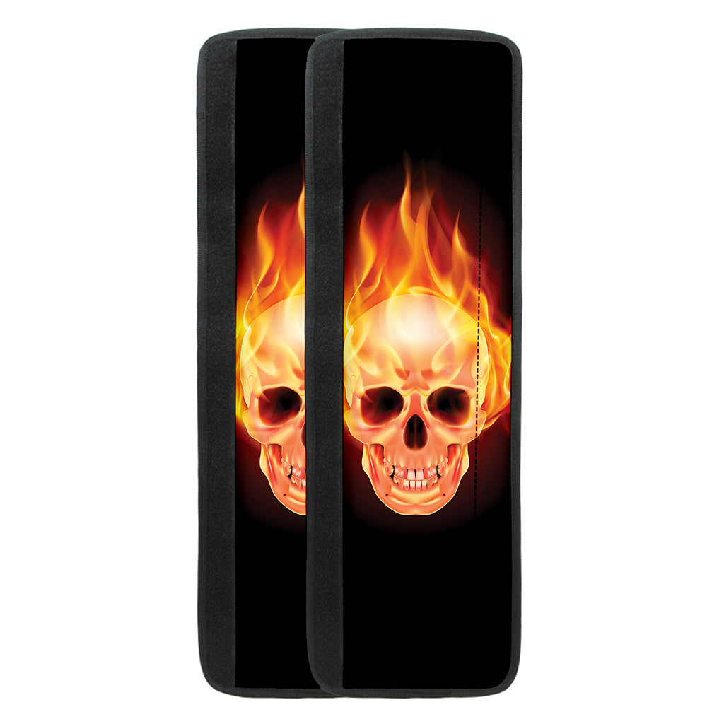 Flaming Skull With Fire Wings Print Refrigerator Handle Covers