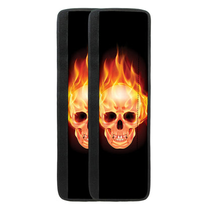 Flaming Skull With Fire Wings Print Refrigerator Handle Covers