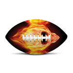 Flaming Skull With Fire Wings Print Rugby Ball