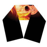 Flaming Skull With Fire Wings Print Scarf