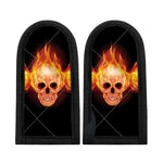 Flaming Skull With Fire Wings Print Skillet Handle Cover