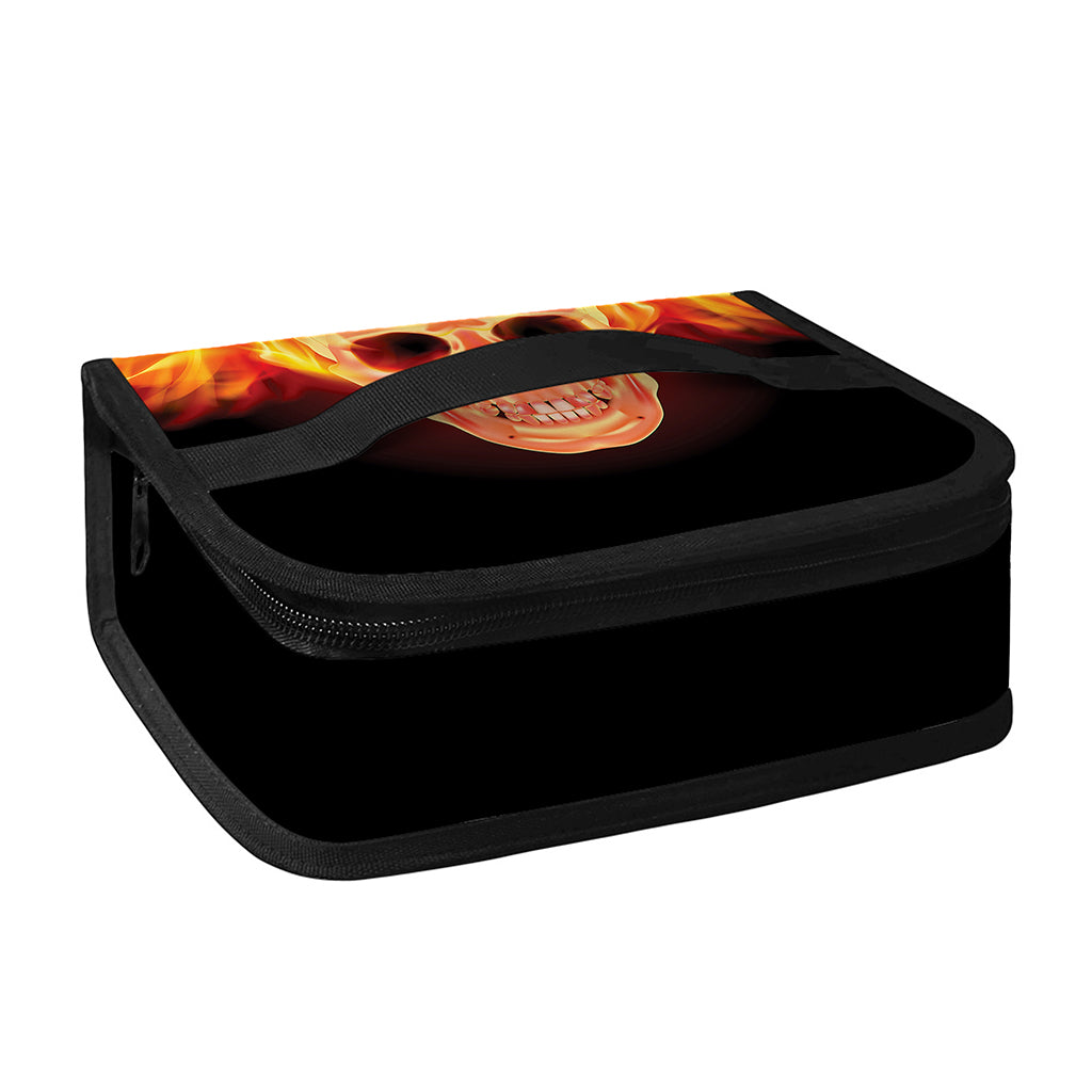 Flaming Skull With Fire Wings Print Small Lunch Bag