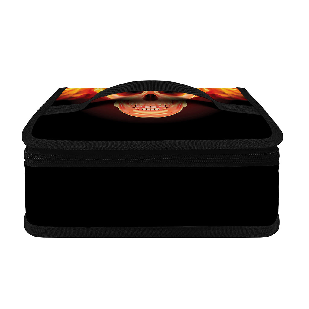 Flaming Skull With Fire Wings Print Small Lunch Bag