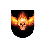 Flaming Skull With Fire Wings Print Toilet Lid Cover
