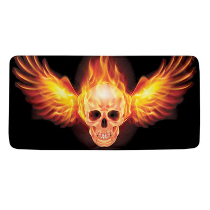 Flaming Skull With Fire Wings Print Towel