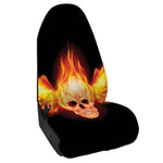Flaming Skull With Fire Wings Print Waterproof Car Seat Cover