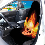 Flaming Skull With Fire Wings Print Waterproof Car Seat Cover