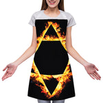 Flaming Star of David Print Adjustable Apron