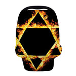 Flaming Star of David Print Baby Seat Cover