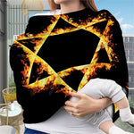 Flaming Star of David Print Baby Seat Cover