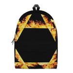 Flaming Star of David Print Backpack