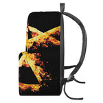 Flaming Star of David Print Backpack