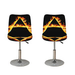 Flaming Star of David Print Bar Stool Covers