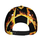 Flaming Star of David Print Baseball Cap
