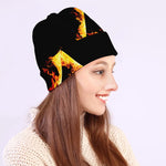 Flaming Star of David Print Beanie