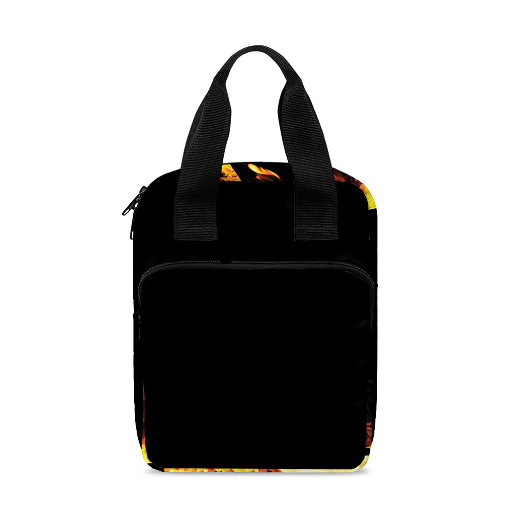 Flaming Star of David Print Bible Tote Bag