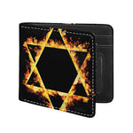 Flaming Star of David Print Bifold Wallet