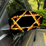 Flaming Star of David Print Car Side Mirror Covers