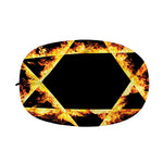 Flaming Star of David Print Car Side Mirror Covers