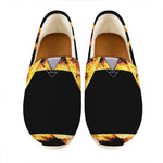 Flaming Star of David Print Casual Shoes