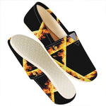 Flaming Star of David Print Casual Shoes