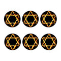 Flaming Star of David Print Coaster Set