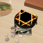 Flaming Star of David Print Coin Purse