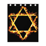 Flaming Star of David Print Curtain