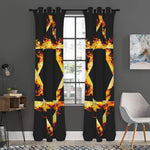 Flaming Star of David Print Curtain