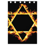 Flaming Star of David Print Curtain