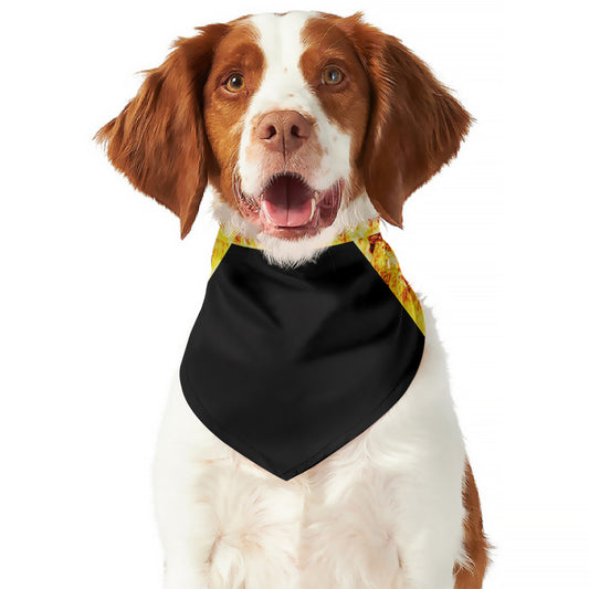 Flaming Star of David Print Dog Bandana