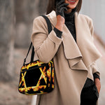 Flaming Star of David Print Double Strap Bible Bag