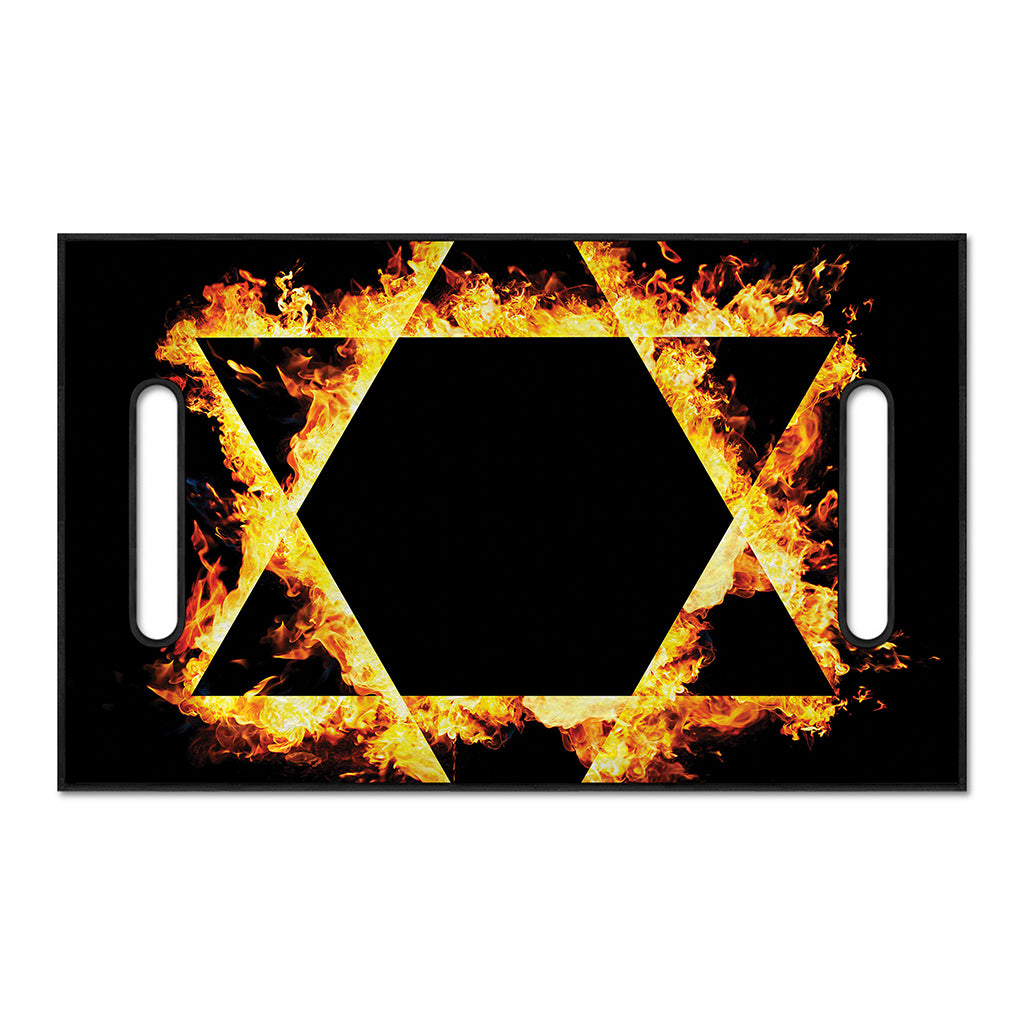 Flaming Star of David Print Golf Cart Seat Cover