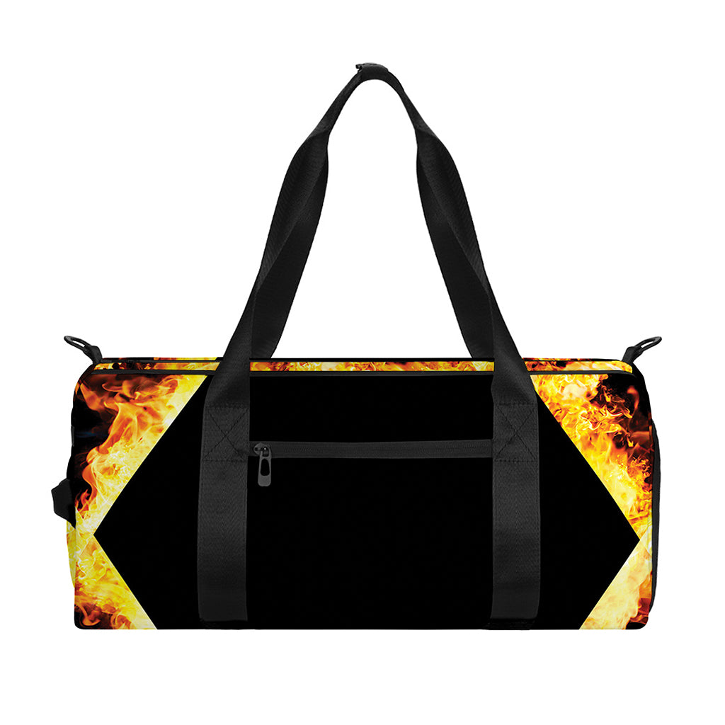 Flaming Star of David Print Gym Bag