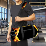 Flaming Star of David Print Gym Bag