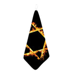 Flaming Star of David Print Hand Towel