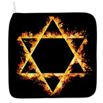 Flaming Star of David Print Hand Towel