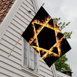 Flaming Star of David Print House Flag