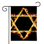 Flaming Star of David Print House Flag