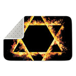 Flaming Star of David Print Indoor Door Mat