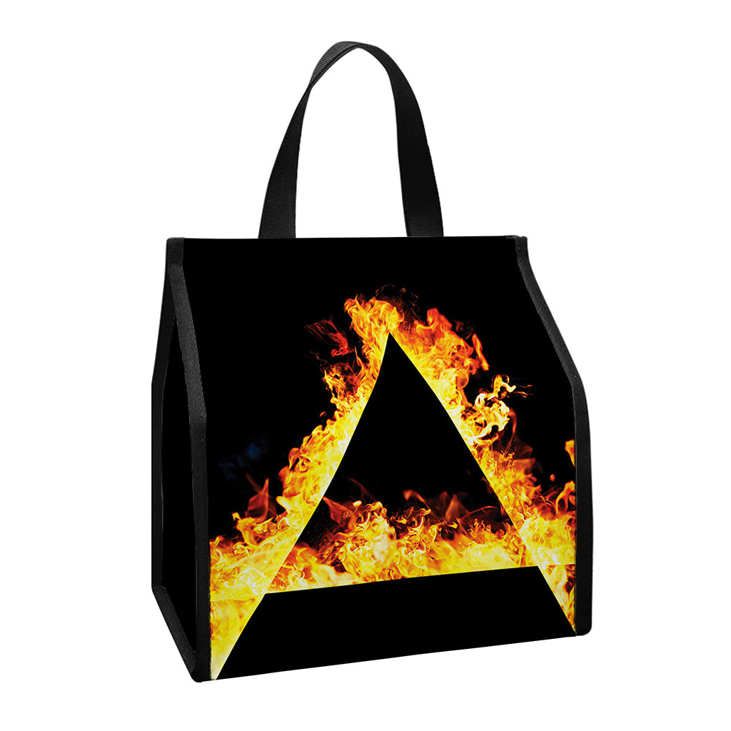 Flaming Star of David Print Insulated Lunch Tote