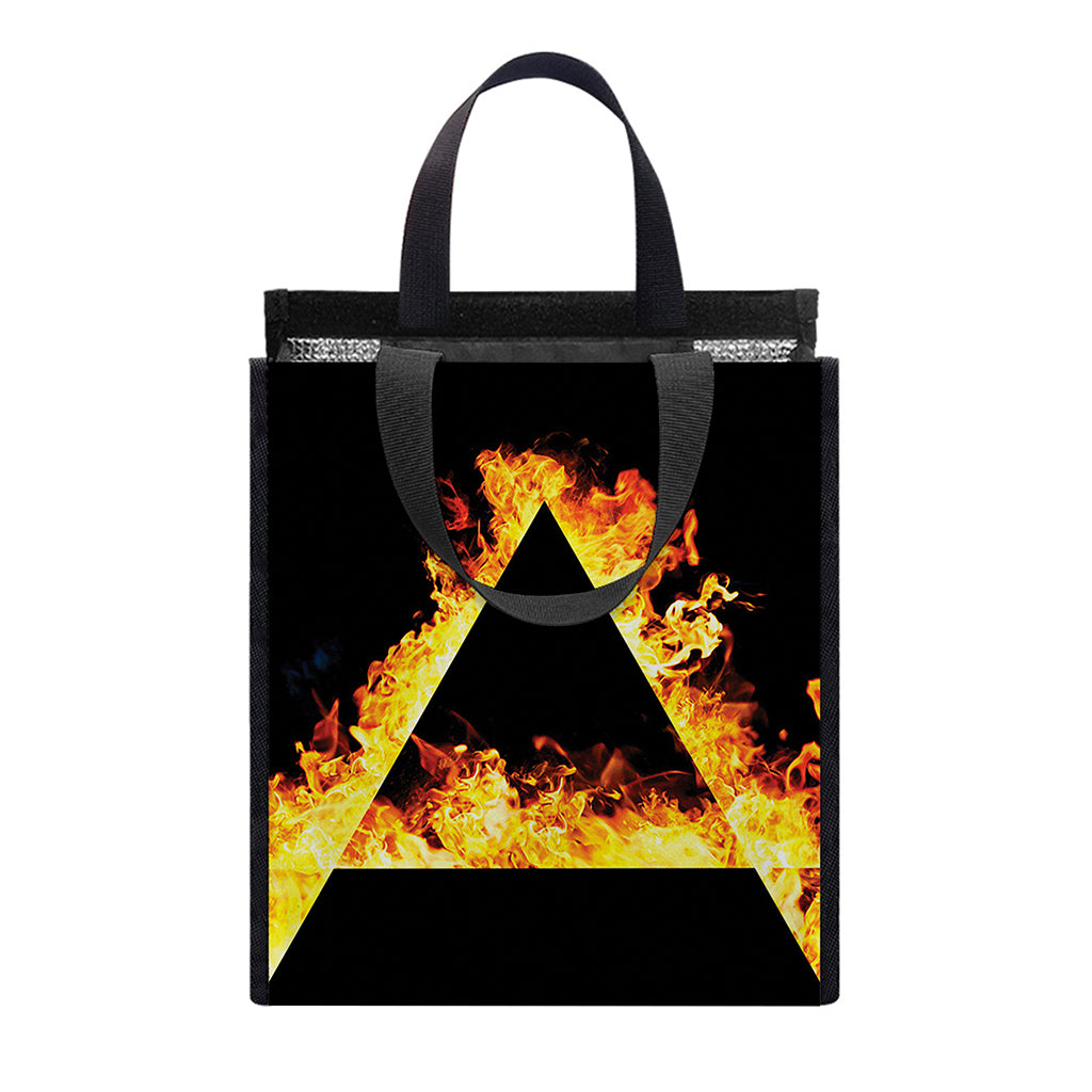 Flaming Star of David Print Insulated Lunch Tote