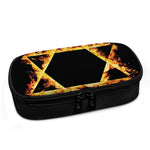 Flaming Star of David Print Insulin Cooler Travel Case